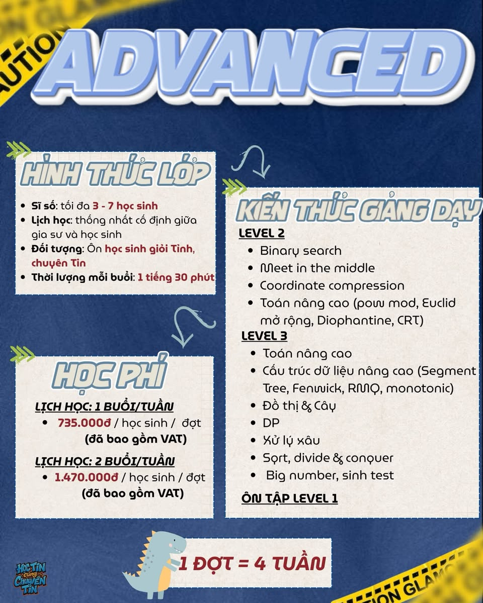 Poster đầy đủ khóa Advanced