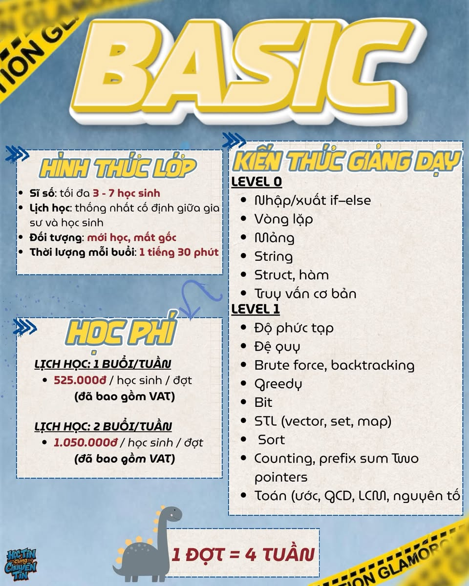 Poster đầy đủ khóa Basic