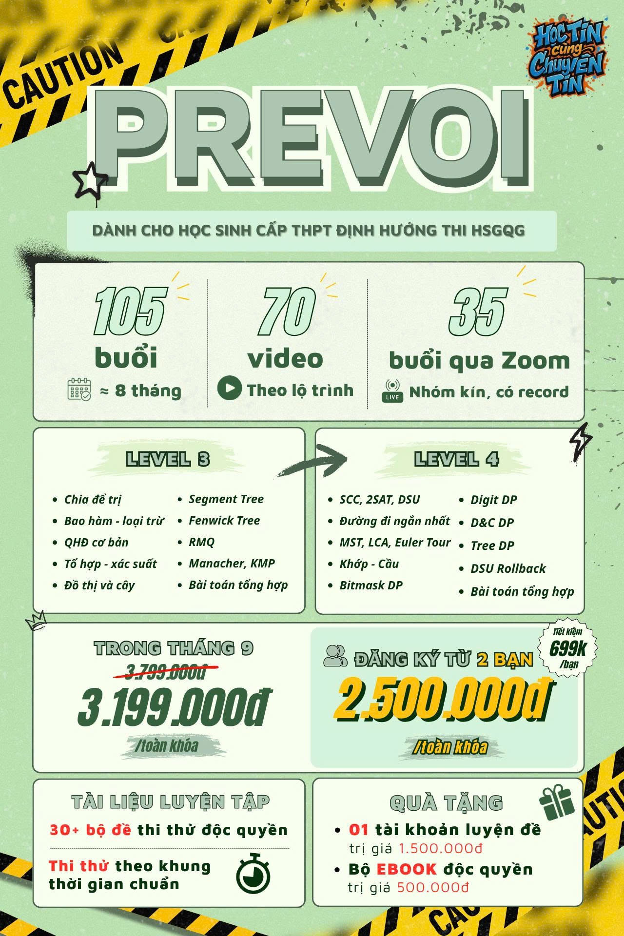 Poster đầy đủ khóa PreVOI